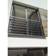 Balustrada model BOSTON MGA3U aluminiowa, wys. 96 cm, 3 x 14 x 14 mm