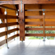 Balustrada model TORONTO w efekcie drewna mahoń